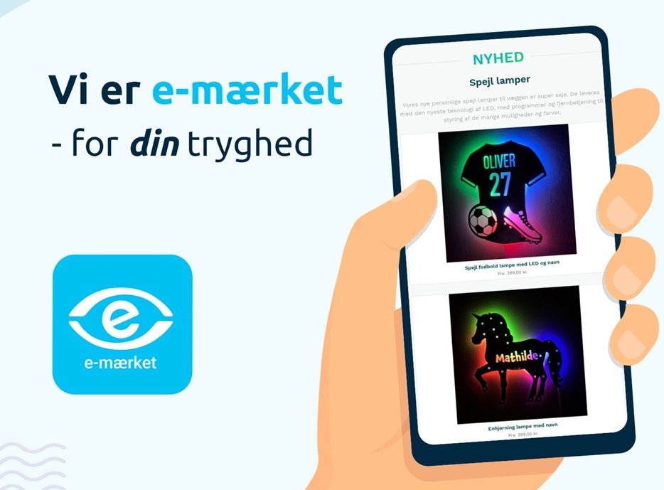 E-mærket på MinLampe
