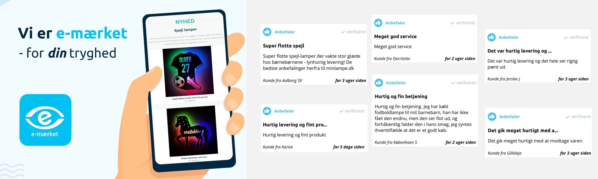 MinLampe.dk e-mærket anmeldelser