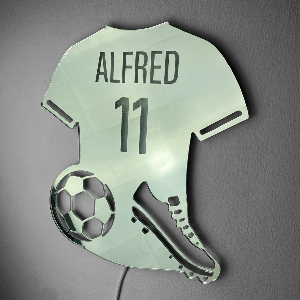 Fodbold spejl lampe uden lys