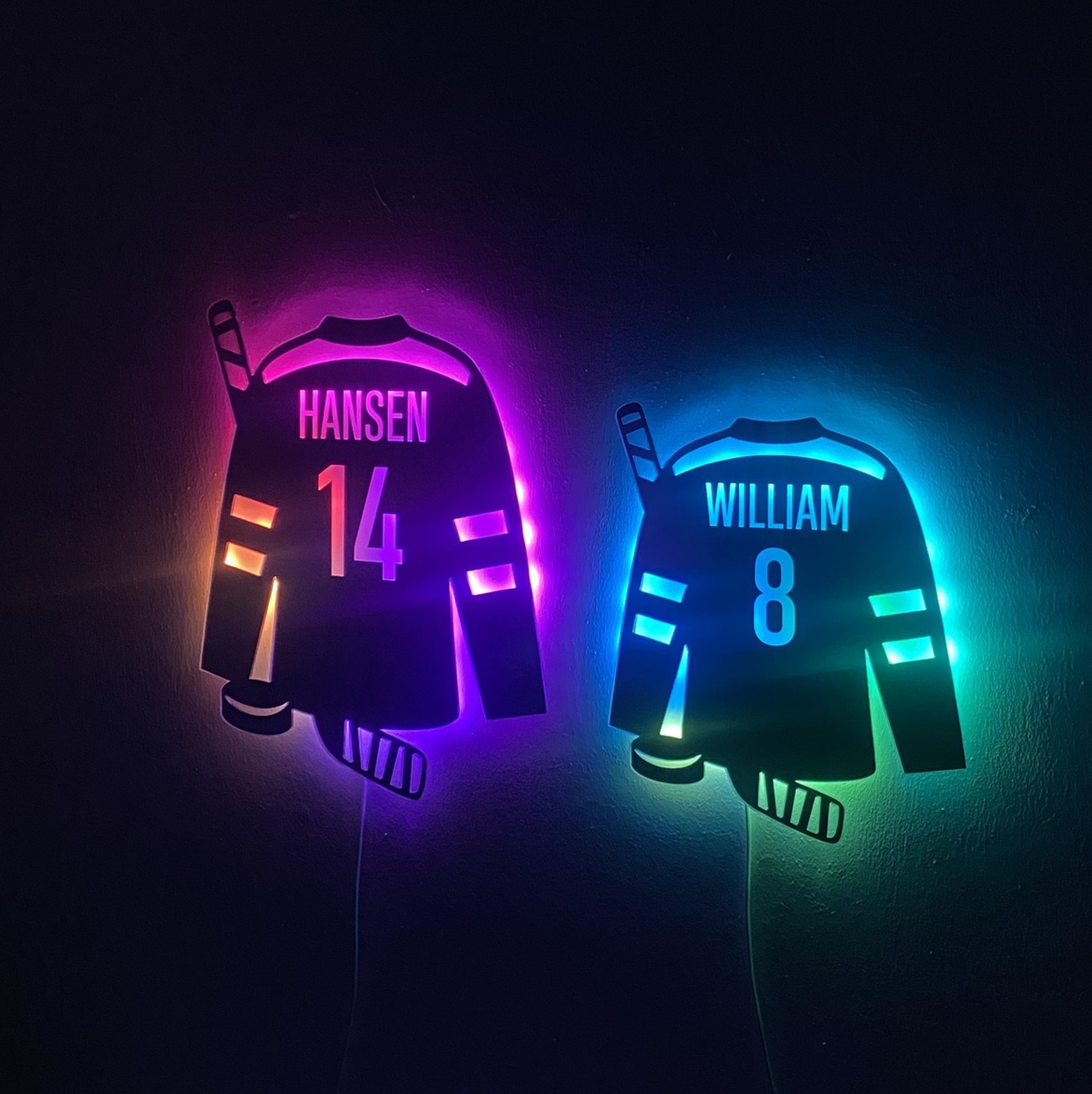 Spejl Ishockey lampe med navn - Image 2